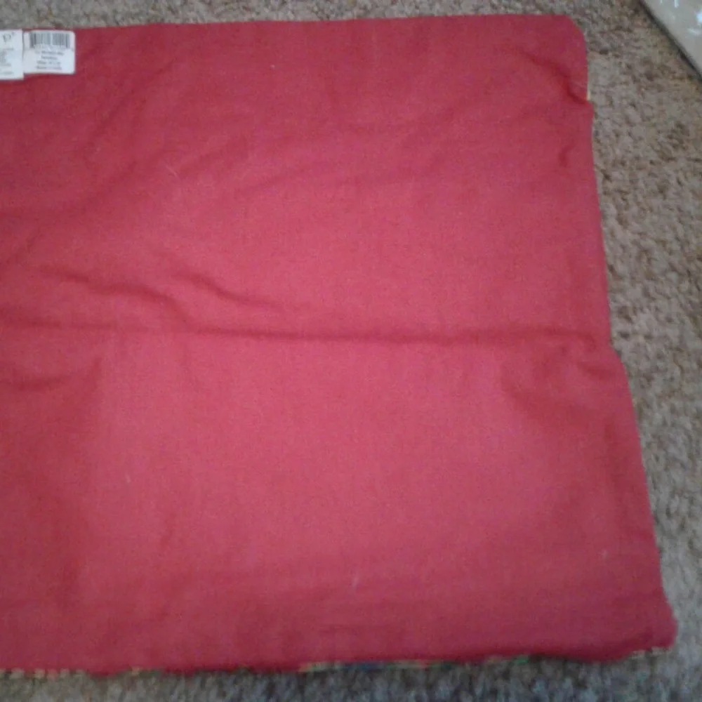 PARK DESIGNS SPLIT P VERMILLION PILLOW COVER NEW